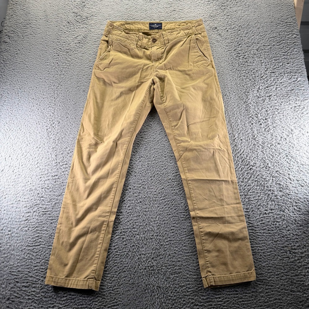 American Eagle Outfitters Pant Mens 32x32 Brown Cotton‎ Chino Skinny Leg Stretch